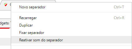 reativar som do separador do navegador chrome