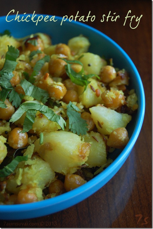 Chickpea potato stir fry