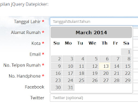 Script Code Program Di sabled Tanggal Kemarin Datepicker di PHP dan Jquery 