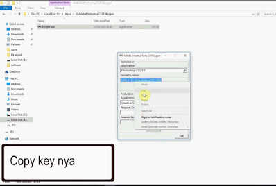 keygen  instalasi Adobe Photoshop CS2 9.0