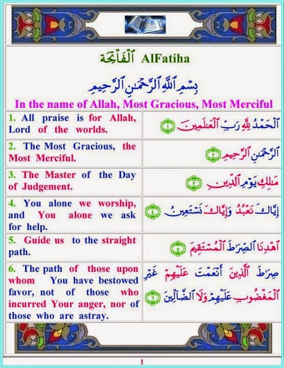 Jumlah Huruf Dlm Surat Al Fatihah