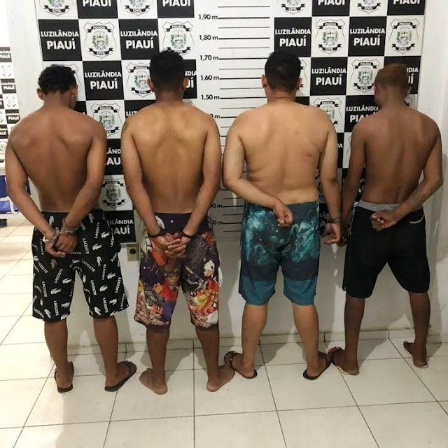 Polícia Civil prende quatro homens em flagrante por diversos crimes em Luzilândia