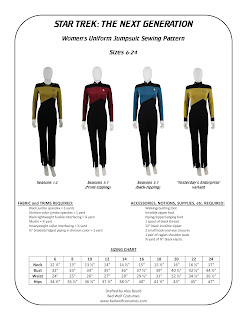 Star Trek TNG Women's Jumpsuit Sewing Pattern