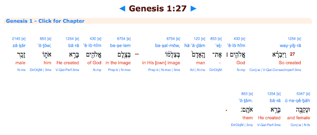 Genesis 1:27 Greek Text.