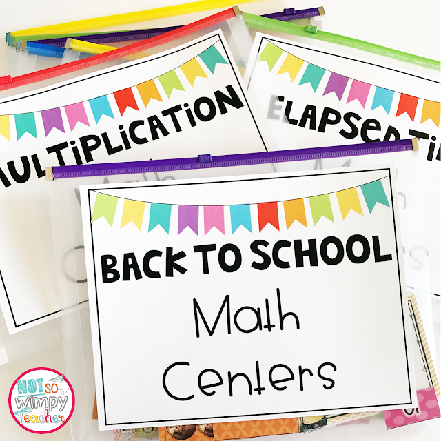 Simple ways to store your centers together with thence that y'all tin laissez passer on the axe rest organized Organizing Math Centers {Free Labels}