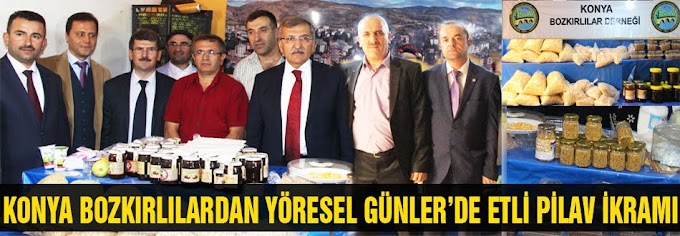 Konya Bozkırlılardan Yöresel Günler’de Etli Pilav İkramı