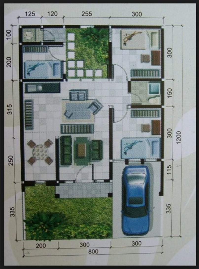 denah rumah ukuran 10x12 m yang minimalis