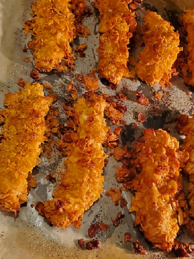 conrflake coated chicken fingers