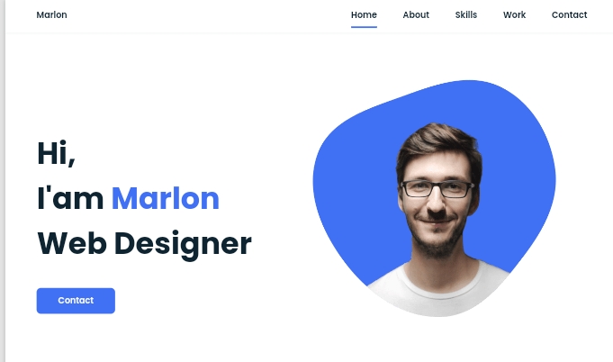 Marlon premium Portfolio Blogger template