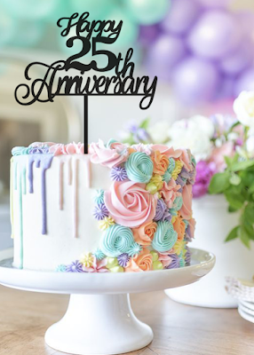 Happy Anniversary cake topper