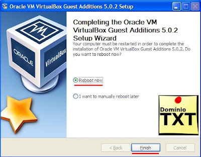 DominioTXT - Adicionais para Convidados - VirtualBox