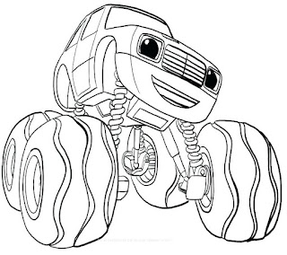 Blaze and the monster machines coloring page