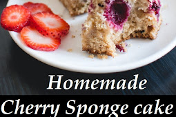 Homemade Cherry Sponge cake