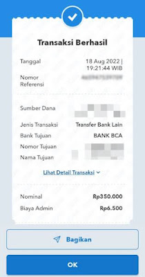 Status Transfer Uang BRI di Aplikasi BRImo