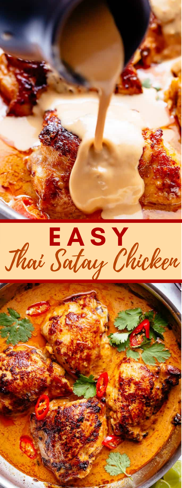 Easy Thai Satay Chicken #dinner #lowcarb