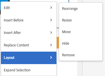 Layout option in VEC