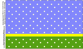 Purple, Yellow and Green with Withe Polka Dots: Free Printable Quinceanera Candy Bar Labels.