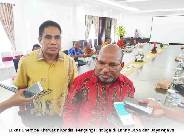 Lukas Enembe Khawatir Kondisi Pengungsi Nduga di Lanny Jaya dan Jayawijaya