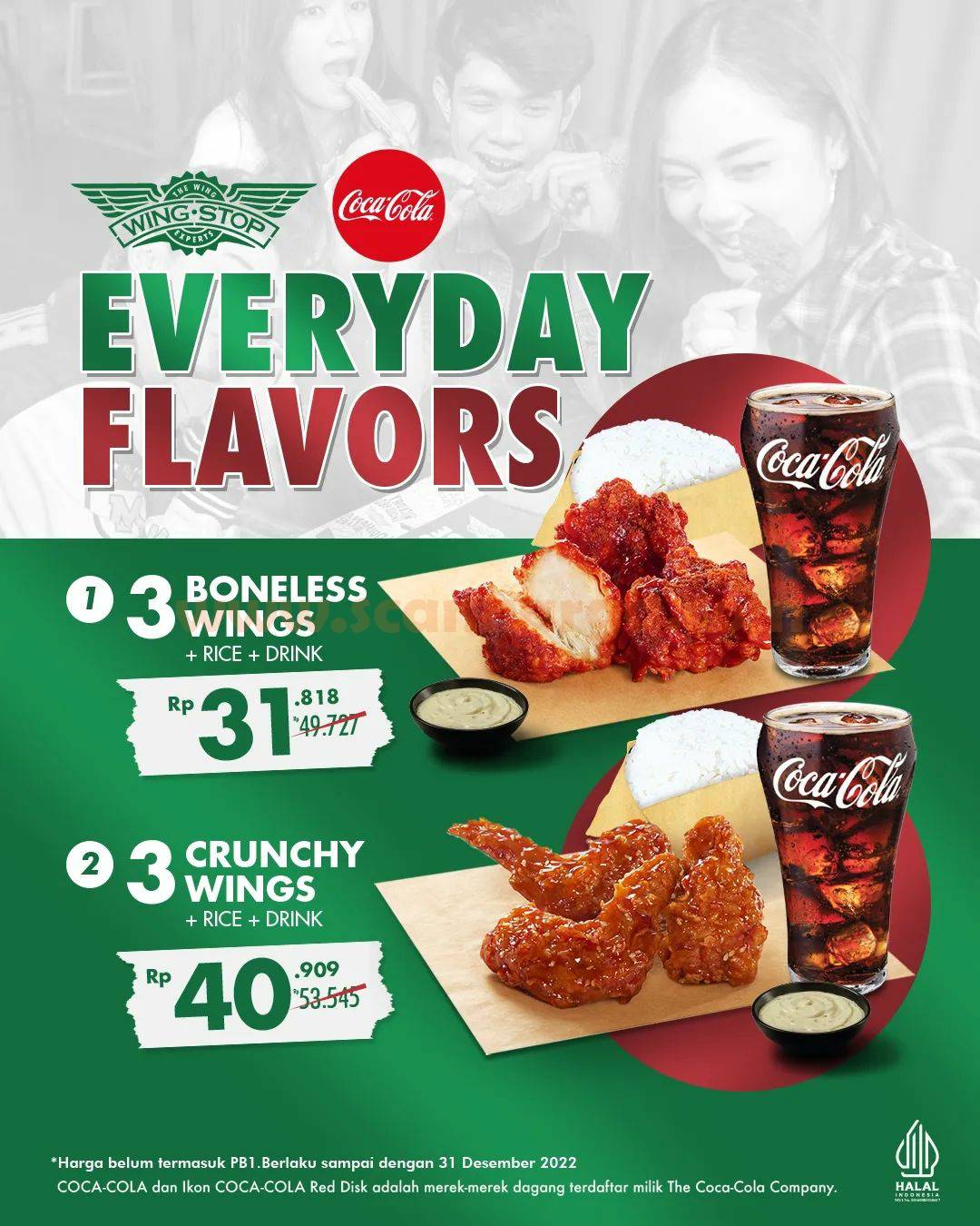 WINGSTOP Promo EVERYDAY FLAVORS - Harga Paket mulai Rp. 31.818,-