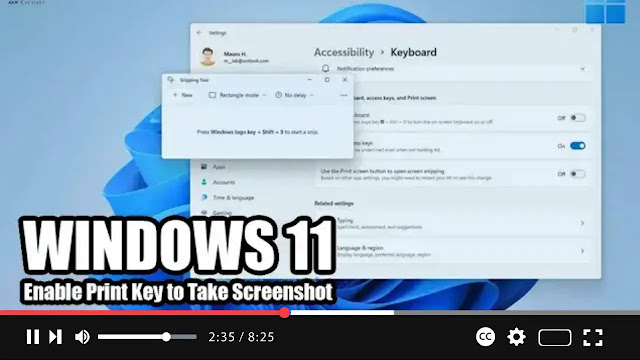 How to Enable Print Key to Take Screenshot with Snipping Tool on Windows 11