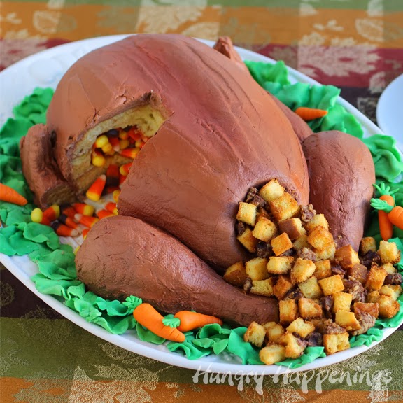 Turkey Cake - Candy Filled Thanksgiving Dessert Fit for A ...