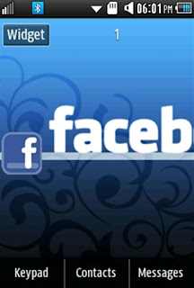 General Facebook Samsung Corby 2 Theme Wallpaper