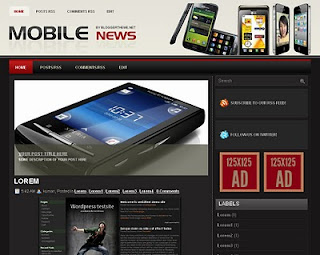 Free Blogspot templates Mobile News