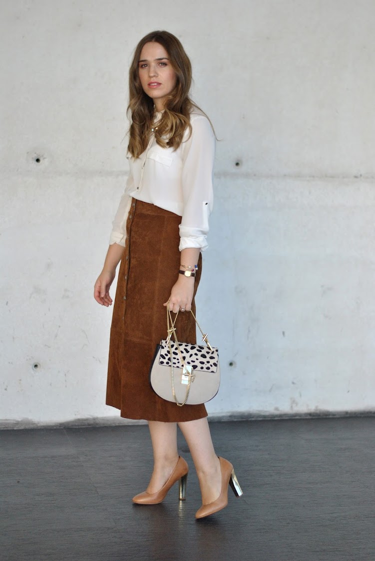 Brown Suede Skirt