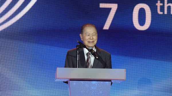 ▲順德工業董事長陳朝雄表示，順德工業70歲，也代表我70年的人生，貢獻給順德，我算是順德第一代的員工，面對未來挑戰，讓我們攜手開創新局。（記者林明佑攝）