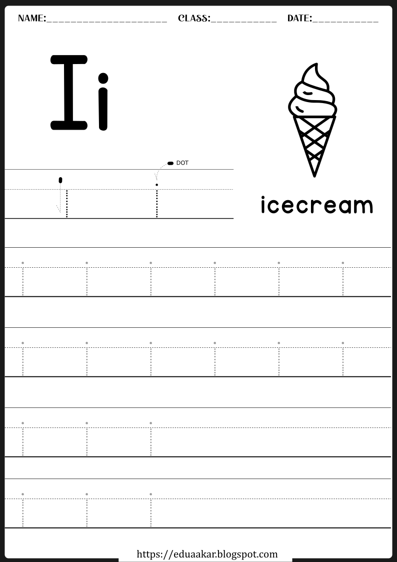 Lowercase Letters Tracing Worksheet