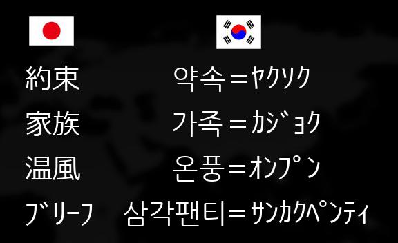 国 人 文化 言語 世界比較ブログ 韓国語 ４入門 日本語そっくりな漢字語