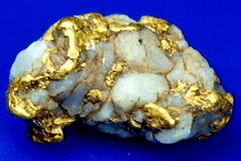 Gold in quartz matrix