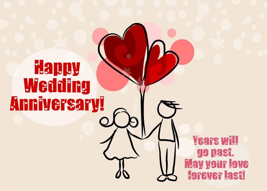 Happy Wedding Anniversary Cards for Friends, Family 