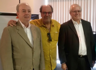 Secretário Municipal de Turismo, Ronaldo Fialho, com o secretário estadual de Turismo, Nilo Sérgio Félix e o presidente da TurisRio Paulo Senise