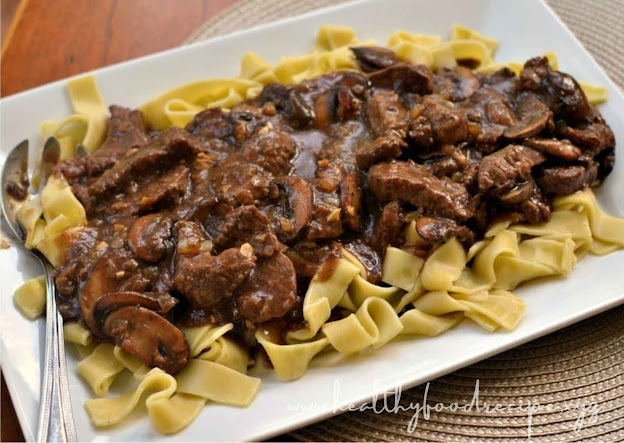 ONE SKILLET SAVORY BEEF TIPS AND GRAVY