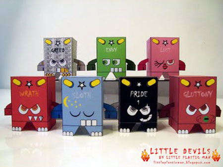 Little Devils Seven Deadly Sins Paper Toy