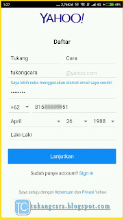 Buat Akun Email Yahoo Lewat HP