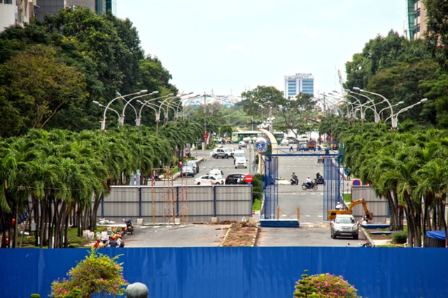 Tiến độ thi công đoạn ngầm ga Ba Son của tuyến metro số 1