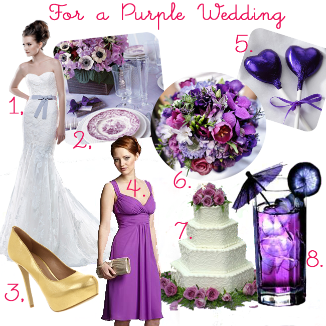 dark purple and silver wedding theme