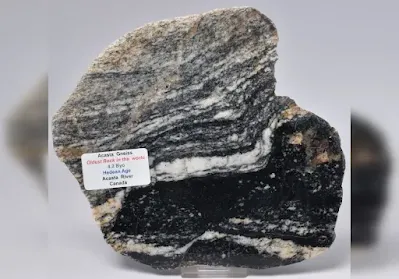 A gneiss rock, oldest-known rock on Earth