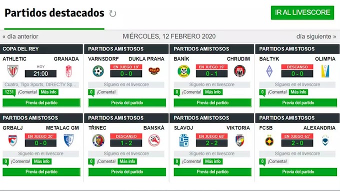 Fútbol Resultados, Noticias, Videos, Estadísticas, Posiciones 