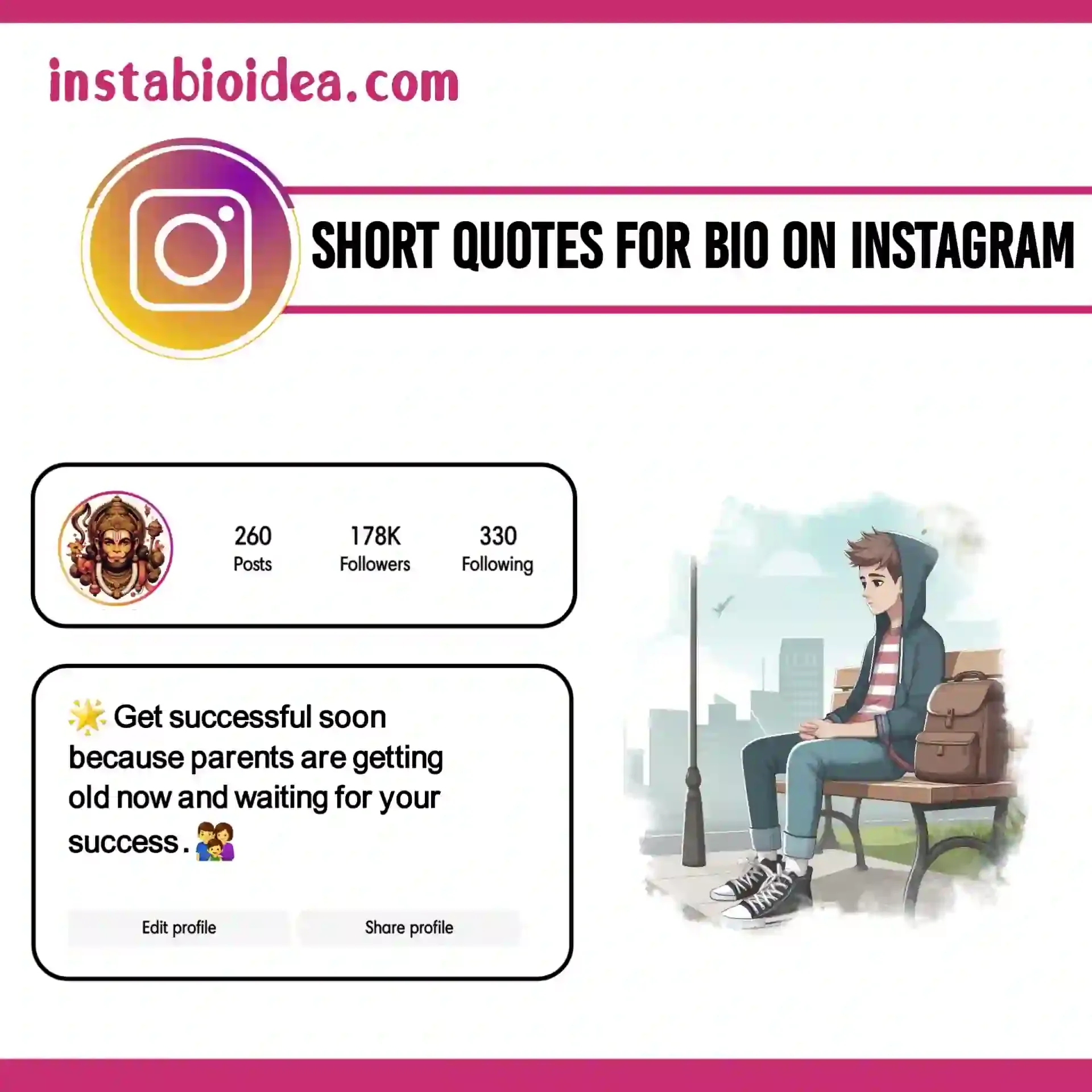 short quotes for bio on instagram image