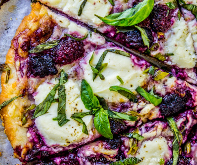 BLACKBERRY RICOTTA PIZZA WITH BASIL