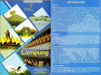 (Pesona Indonesia) Brosur+Peta Destinasi Pariwisata Lampung