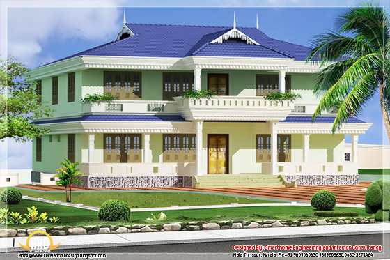 1976 square feet 3 bedroom Kerala home design