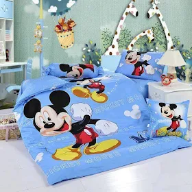 Decoraciones de Dormitorios y Cubrecamas de Mickey y Minnie 