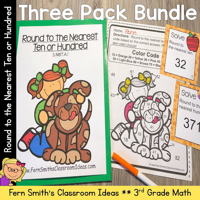 Click here to Download this 3rd Grade Go Math 1.2 Round to the Nearest Ten or Hundred Bundle Resource for Your Classroom Today