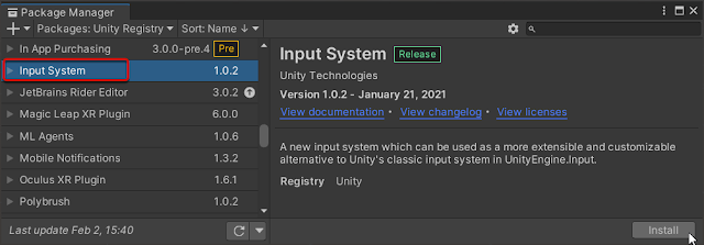 Input System Package