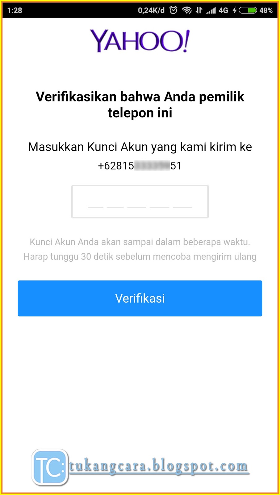 Buat Email Yahoo Lewat HP Bahasa Indonesia Lengkap Dengan 