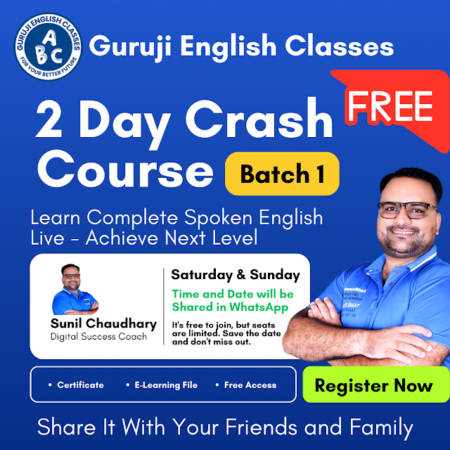 2 Day Live Crash Course Spoken English By Guruji English Classes